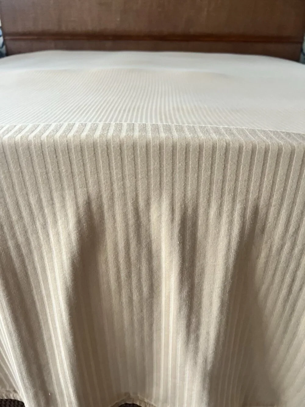 SEARS KING California 3 pc 1) Flat 2) Std Pillowcases Gold Jacquard 100% Cotton